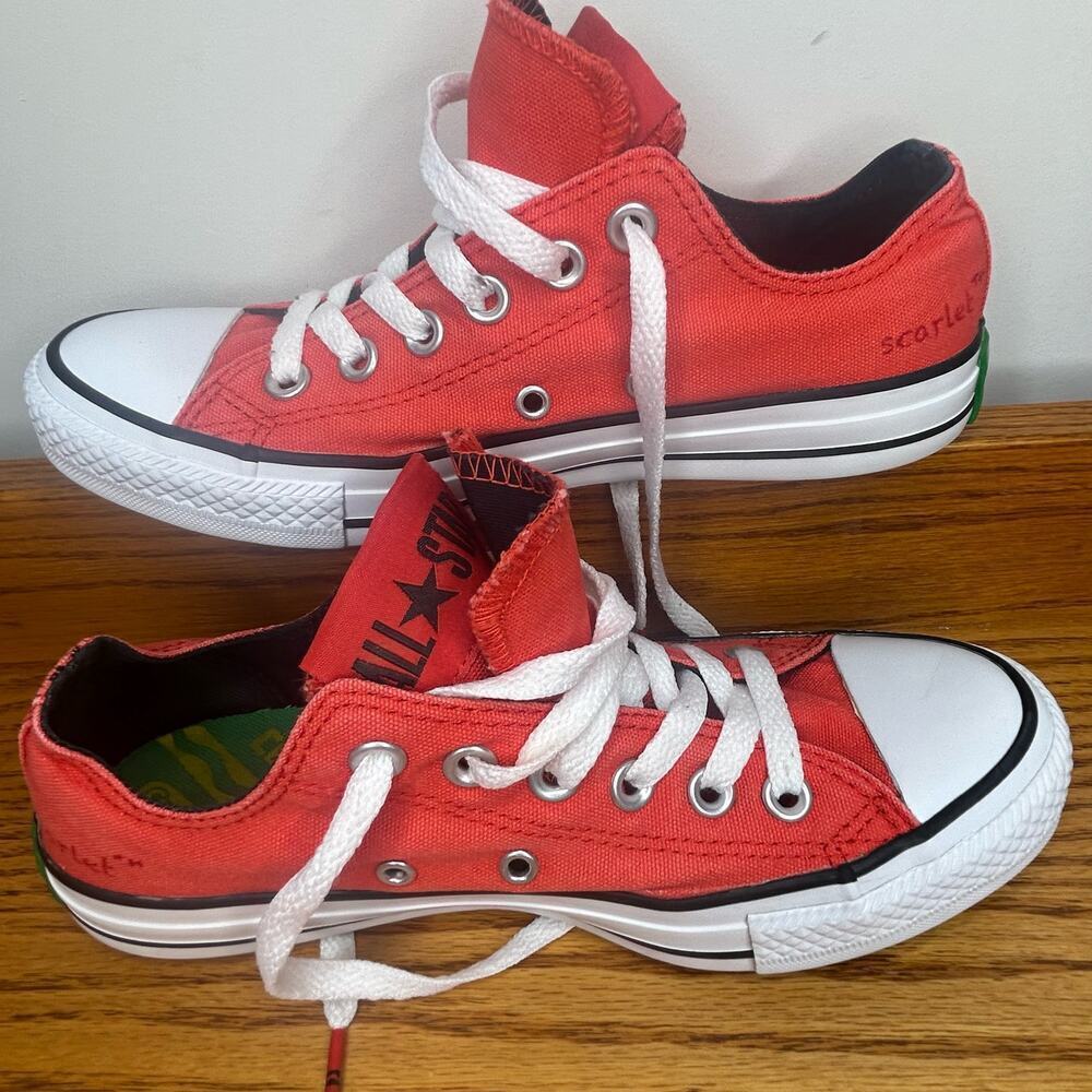 Converse All Star Crayola Scarlet Youth Size 5 Red